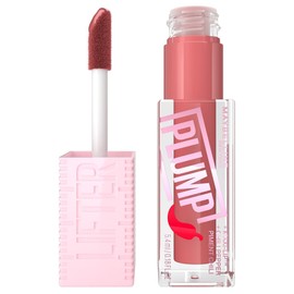 Maybelline Gloss rellenador de labios, Lifter Plump, tono Peach Fever 005, 5.4 ml - Brillo labial voluminizador, volumen instantáneo y duradero, fórmula picante