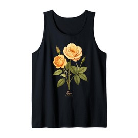 Rose Flower Scientific Name Vintage Illustration Flowers Tank Top