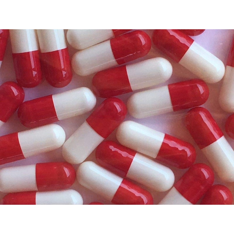 Empty Gelatin Capsules Size 1 Red/White (1000)