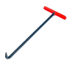 Heavy Duty Flat Head 15''(38cm) Long T Shape Lifting Reaching Hook for Lifting Pulling Moving Manhole Covers, Storm Drains, Septic Tank Lids Door Pointed Head