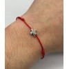 Elephant Turtle Red String Adjustable Bracelet Silver Plated Pack of