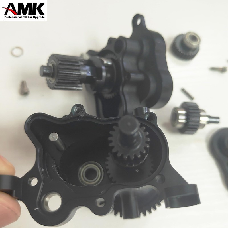 AMK 32P 2-Speed TRX4 Transmission Case Metal Transfer Gearbox for