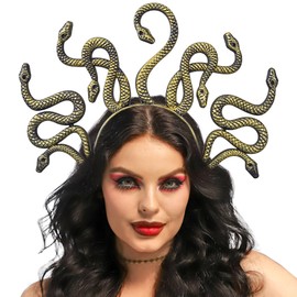 JAKAWIN Snake Headband Medusa Headpiece Rave Costume Hair Accessories for Women