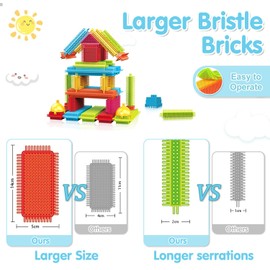 obakaer Stickle Bristle Building Blocks Bricks108PCS Toys for 3 4 5 6 Year Old Boys Girls Kids, Enlarge Building Blocks, Safe and Durable Construction Toys for Toddlers Christmas Birthday Gifts