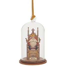Department 56 Kloche The Spirit of Christmas a King is Born Dome Glass Hanging Ornament, 2.5 Inch, Multicolor