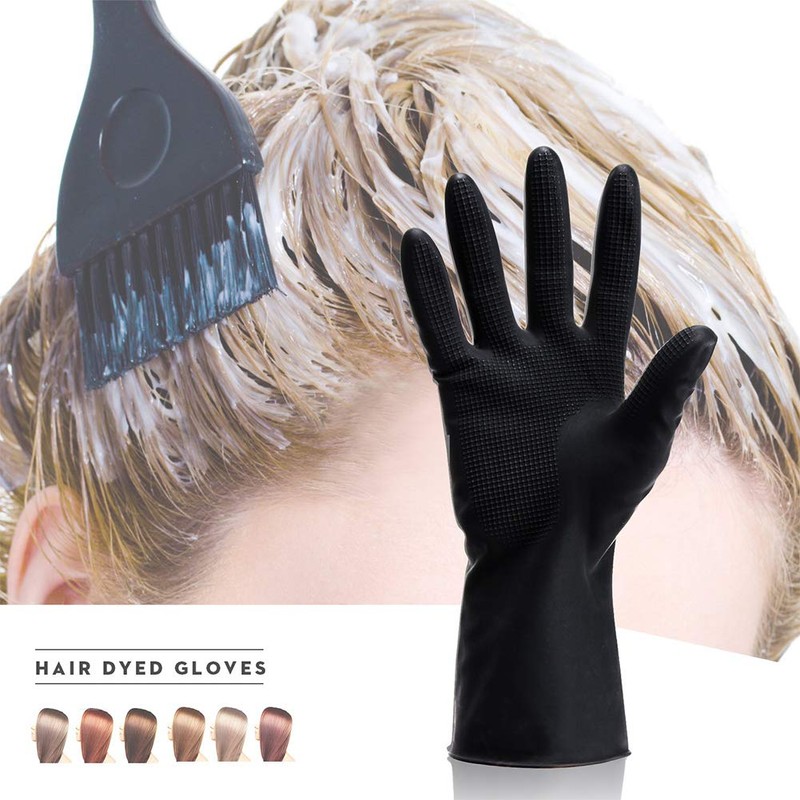 Guantes de tinte para el cabello, guantes de goma reutilizables,