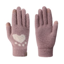 Winter Gloves Women's Gloves Cat Paw Cycling Gloves Winter Knitted Gloves Touchscreen Running Gloves Thick Windproof Finger Gloves Cute Thermal Gloves Girls Ski Gloves
