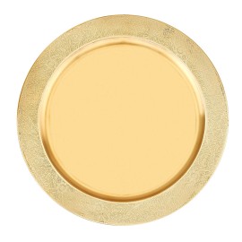 Old Dutch 13" Etched Rim Charger Plate (Set of 6), Copper