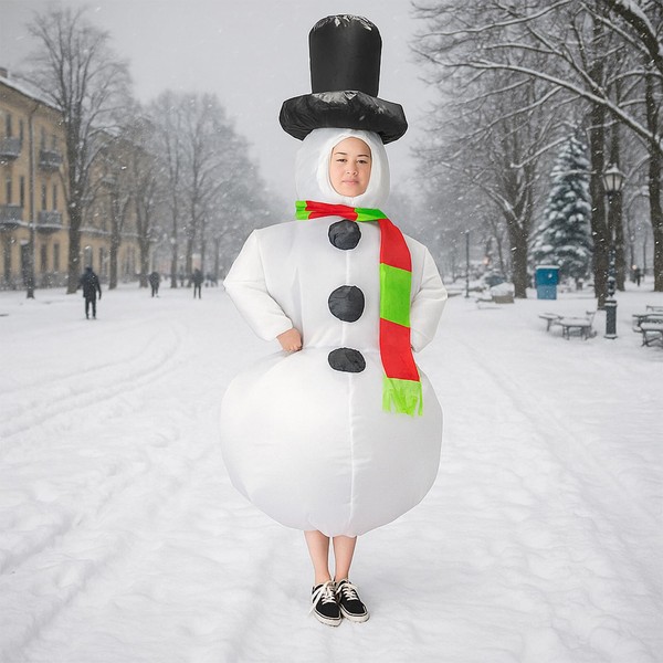 Inflatable Airbag Costume for Adults – Inflatable Snowman Costume, Fits