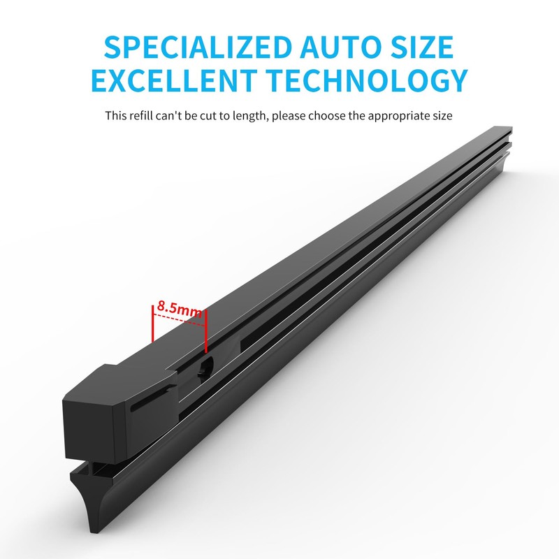 Wiper Blade Refill, 24" + 18" Wiper Refill 8.5 mm