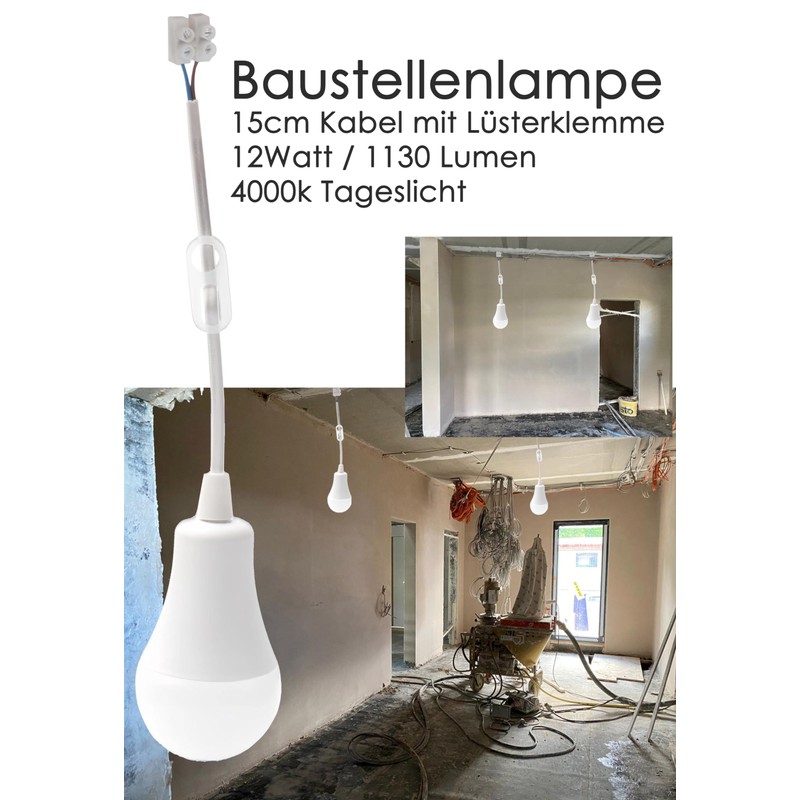 ChiliTec Construction Site Lamp 15 cm Cable 12 W 1130