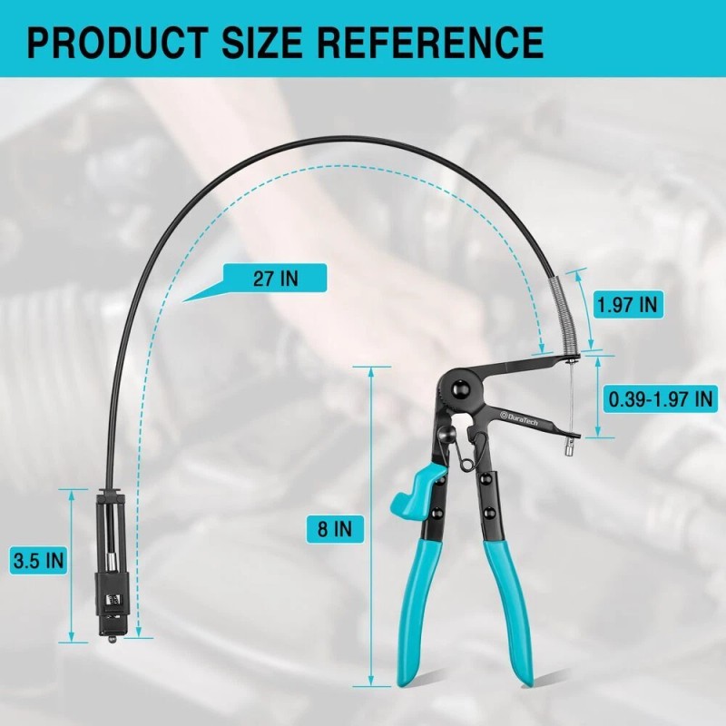DURATECH 27-inch Flexible Hose Clamp Plier Spring Plier Automotive Clamp