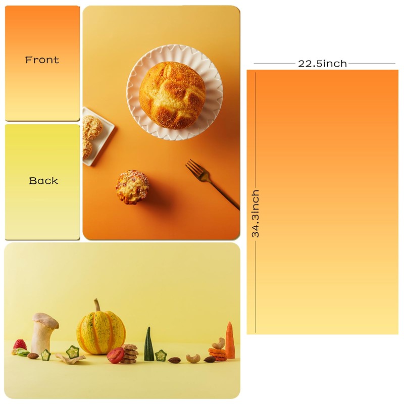8PCS 16Patterns Product Photography Backdrops: Flat Lay Seamless 34x23in Gradient