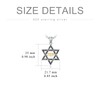 MEIDERBO Star Of David Necklace 925 Sterling Silver Jewish Star