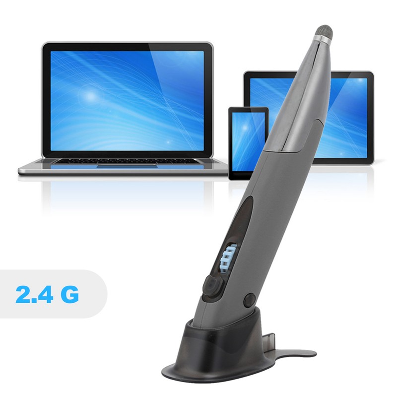 Mouse Pen 2.4G Wireless ABS Capacitive Screen Handwriting with Adapters