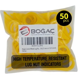 Pack of 50 [240°C Heat-Resistant] Professional Wheel Nut Indicator | Heavy-Duty Safety System for Trucks and Commercial Vehicles | Available in 21mm, 22mm, 32mm, 33mm, 37mm, 38mm Sizes (21mm)