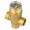 1/2" Brass Water Pressure Reducing Valve Relief Valve With Guage