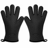 2-Piece Silicone Oven Mitt Set for Cooking – Heat-Resistant Cotton-Lined