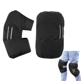 Motorcycle Winter Knee Pads Thermal Down Knee Warmer Windproof Adjustable Knee Shin Guard Pads Protective Gear Anti-slip Lightweight Knee Sleeve Snow Knee Brace Support for Cycling Riding Skiing