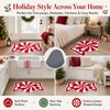 Christmas Bathroom Rug Peppermint Christmas Decor Candy Doormat Non Slip