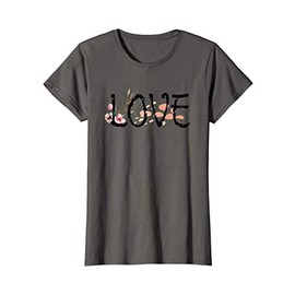 Spring Flower Tshirt Woman Vintage Love Graphic Design T-Shirt