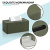 Cretkhp PU Leather Tissue Box Cover Rectangle with Magnetic Closure,