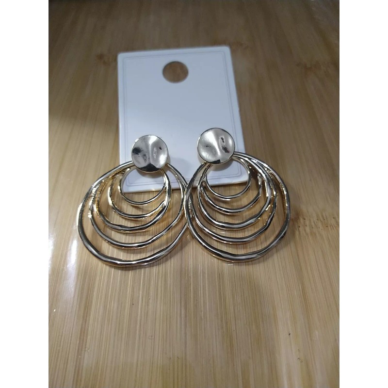 Rand Brothers Gold Multi Ring Earrings