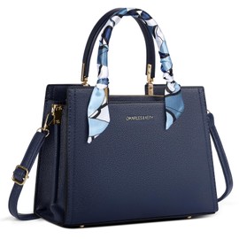 SDYSM Bolsas de Mujer,Bolsa de Mano de PU Bolso Bandolera Negra,Bolso Crossbody impermeable,Tote Bag Para Mujer Adecuado Para Casual,Compras,Cita.Azul
