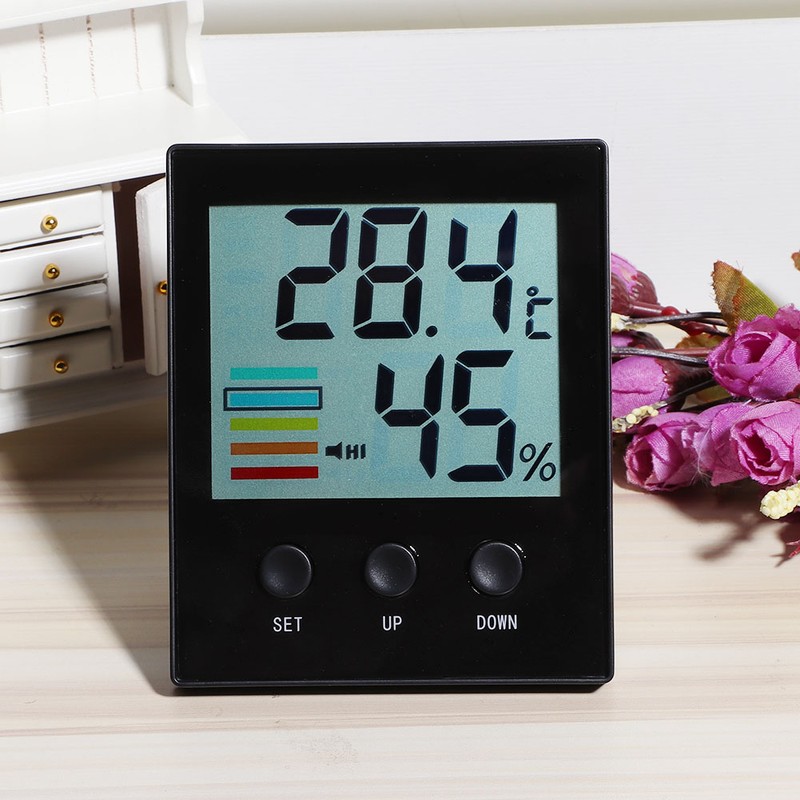Digital Indoor Thermometer Hygrometer Temperature Humidity Gauge with High Low