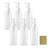 Apstaqeoo 6Pcs 100ML Empty Lotion Dispenser Refillable Clear Plastic Oval
