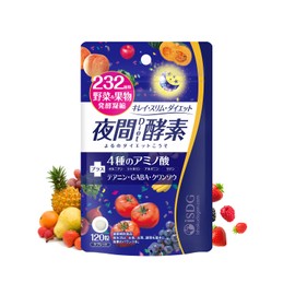 iSDG Night Enzyme Diet Supplement, 232 Types of Vegetables and Fruits, Multi, Fermentation, Lactobacillus GABA, Amino Acids, Enzyme Diet, Vegetables, Wild Grasses, Fruits, Fermentation, Aging, Diet Plants, Dietary Fiber, 120 Tablets, Made in Japan, 30 Day Supply )