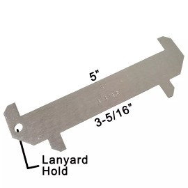JCS (2025) 5x3-5/16 Aluminum Lobster Gauge – Gulf of Maine Legal Sizing Tool