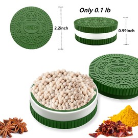 OWLSTEM Grinder, 2.2 Inch Stronger Grip Biscuit Shape Design Grinder (Single, Green)