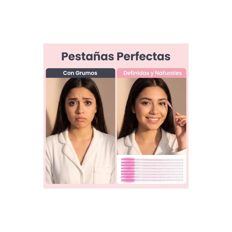 200 Piezas Cepillo Para Pestañas y Cejas, Varillas de Rímel