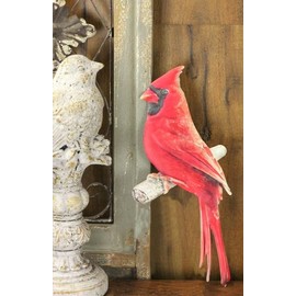 Craig Bachman 12" Metal Embossed Cardinal on Branch Wall Door Hanger Metal Sign