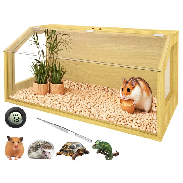 Hamster Cage, Chewproof Large Hamster Cages and Habitats, Wooden Guinea