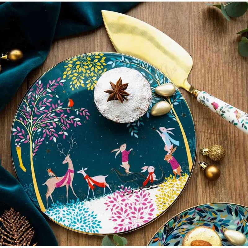 Sara Miller Woodland Tales Collection Christmas 22 Centimetre Serving Plate