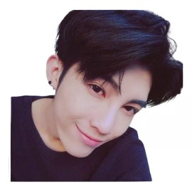 Light Moo Peluca Corta Hermosa Negra Para Hombre