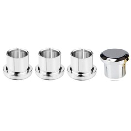 RCA Jack Cover Terminal Protection Cap Dust Proof for Audio Devices, TV and Computer, Easy Installation(Silver/4pcs)