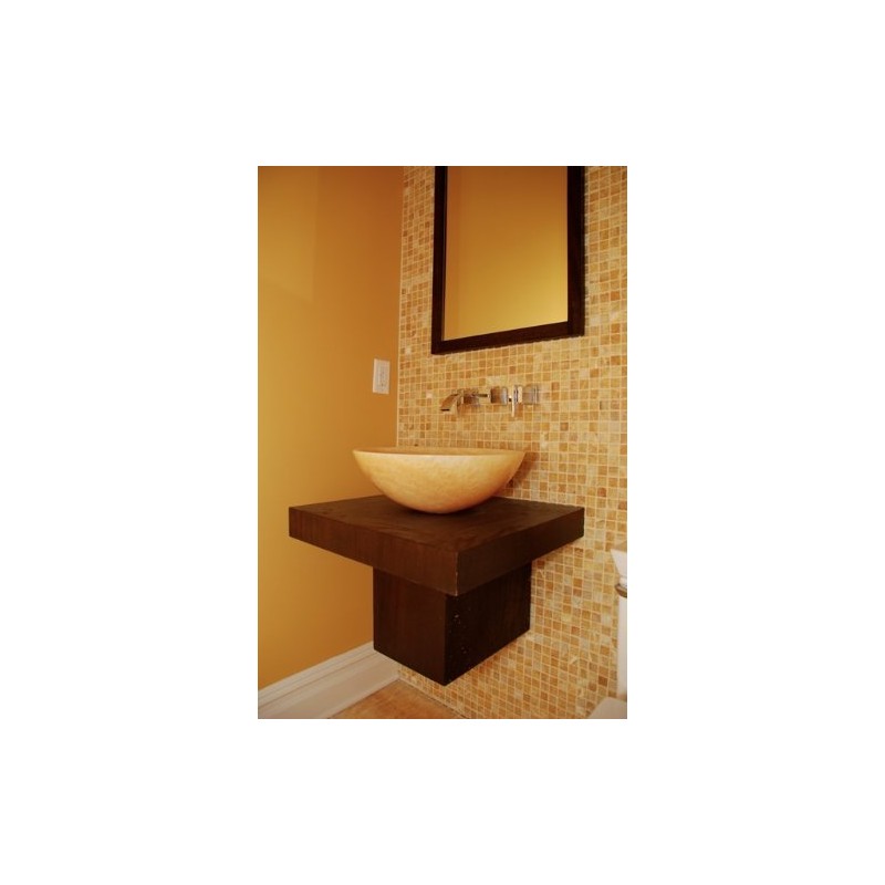 Honey Onyx 2 x 2 Polished Mosaic Tile meshed on