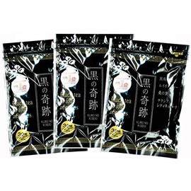 Black Miracle, Set of 30 Packets, Black Oolong Tea, Rooibos Tea, Salacia Reticulator, Mulberry Leaves, Kurono Kiseki