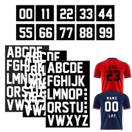 8 Inch 0-9 Iron On Numbers Transfers and 2 Inch A-Z Iron On Letters Patches Kit for Team Basketball Uniform Name Athletic T-Shirt DIY Accessories