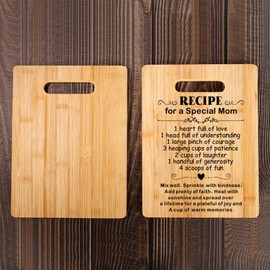 Birthday Gifts for Mom from Daughter Son, Unique Mothers Day Gifts for Mama, Mother Engraved Bamboo Wood Cutting Board 30 * 19 * 1.5