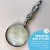 Elegant Shimmering Bead Handheld Magnifying Glass, Stylish Design with Practical