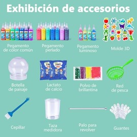 Utrhhvs Magic Juego Elfo Agua Kit Hacer Squishies Juguete Hada Acuática Manualidades Niños Regalo Navidad Cumpleaños Año Creativo Diy