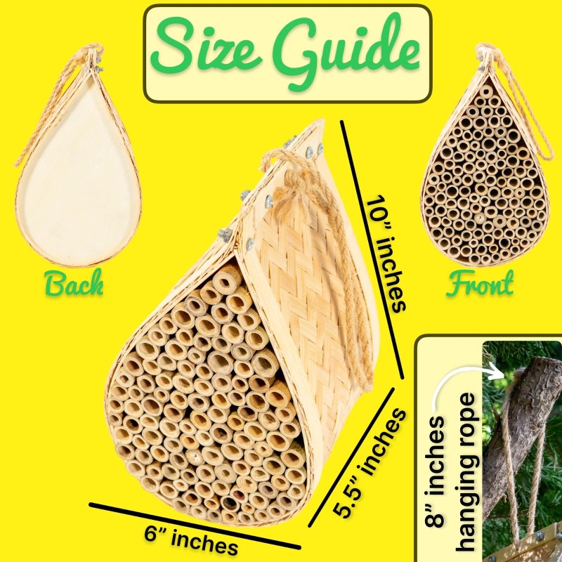 Made Easy Kit MEK Mason Bee House with Bamboo Tubes