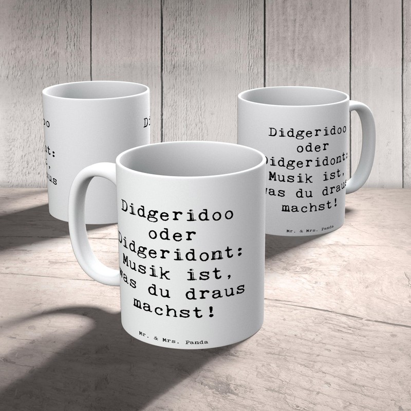 Mr. & Mrs. Panda Tasse Spruch Didgeridoo Musik - Geschenk,