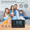 DreamSky Alarm Clocks for Bedrooms with Battery Backup, Auto Set
