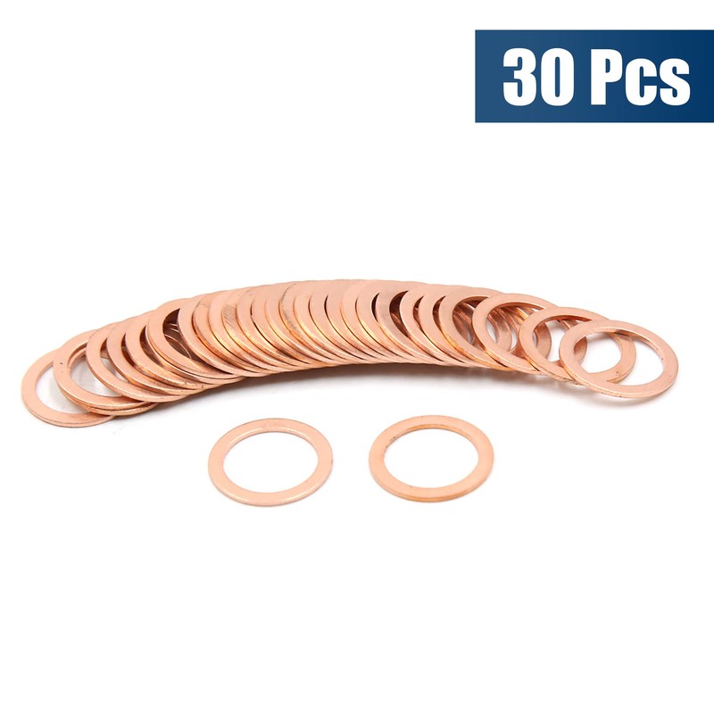 sourcing map Car Engine Copper Sealing Rings Seal Copper Sealing