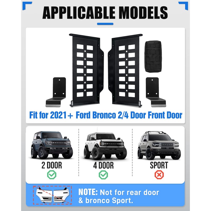 ROADER Bronco Front Door Storage Hanger Fit for Ford Bronco